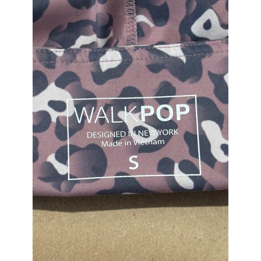 WALKPOP Mauve Leopard Leggings Women Size S - Picture 5 of 8